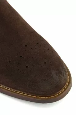 Dune London Clicker Brogue Toe Chelsea Brown Boots -Style Sole Zone 596745s5