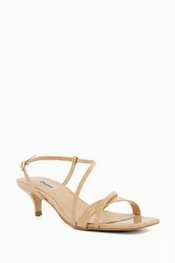 Dune London Madely Asymmetric Strappy Nude Sandals
