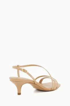 Dune London Madely Asymmetric Strappy Nude Sandals -Style Sole Zone 601256s3