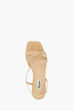 Dune London Madely Asymmetric Strappy Nude Sandals -Style Sole Zone 601256s4