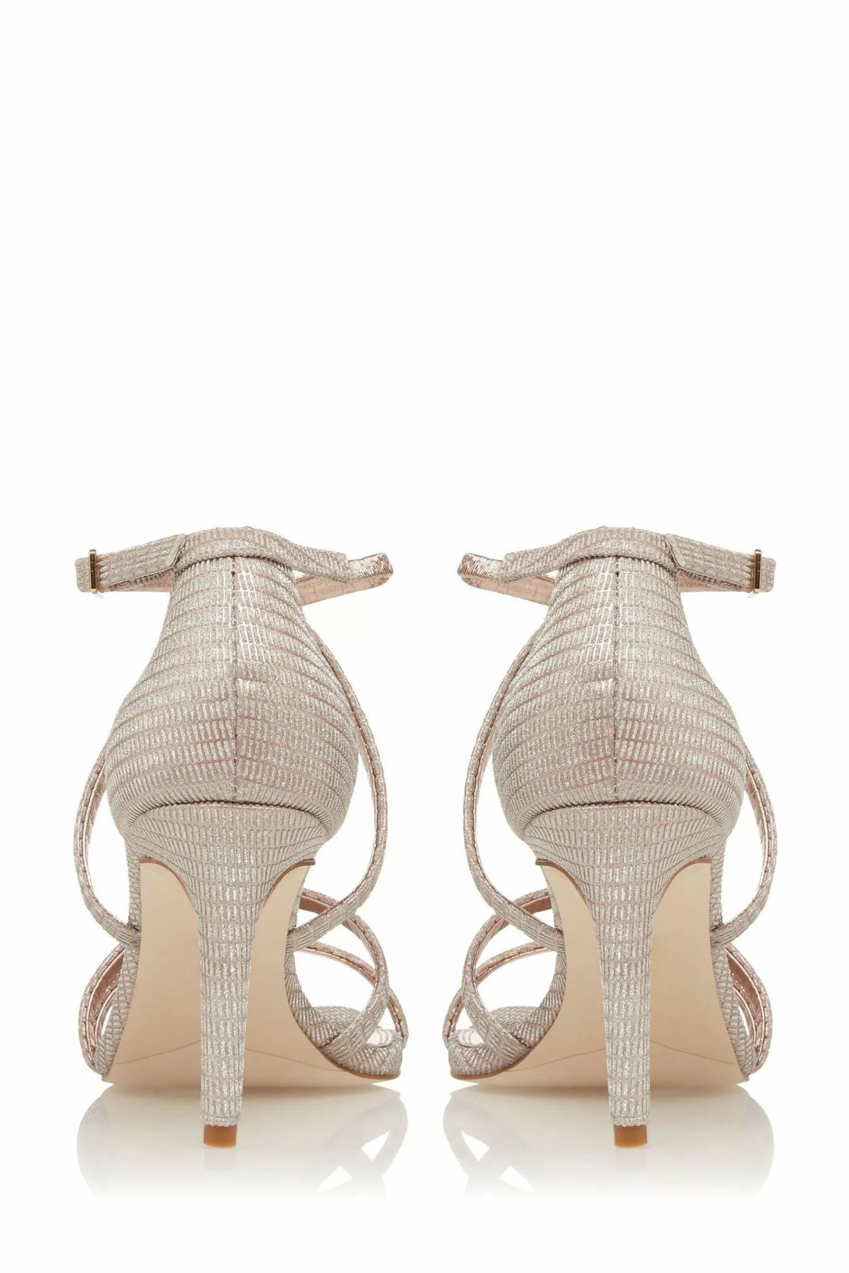 Dune London Metallic Musical Square Natural Toe High Heel Sandals 7 Dune London Metallic Musical Square Natural Toe High Heel Sandals - Image 5