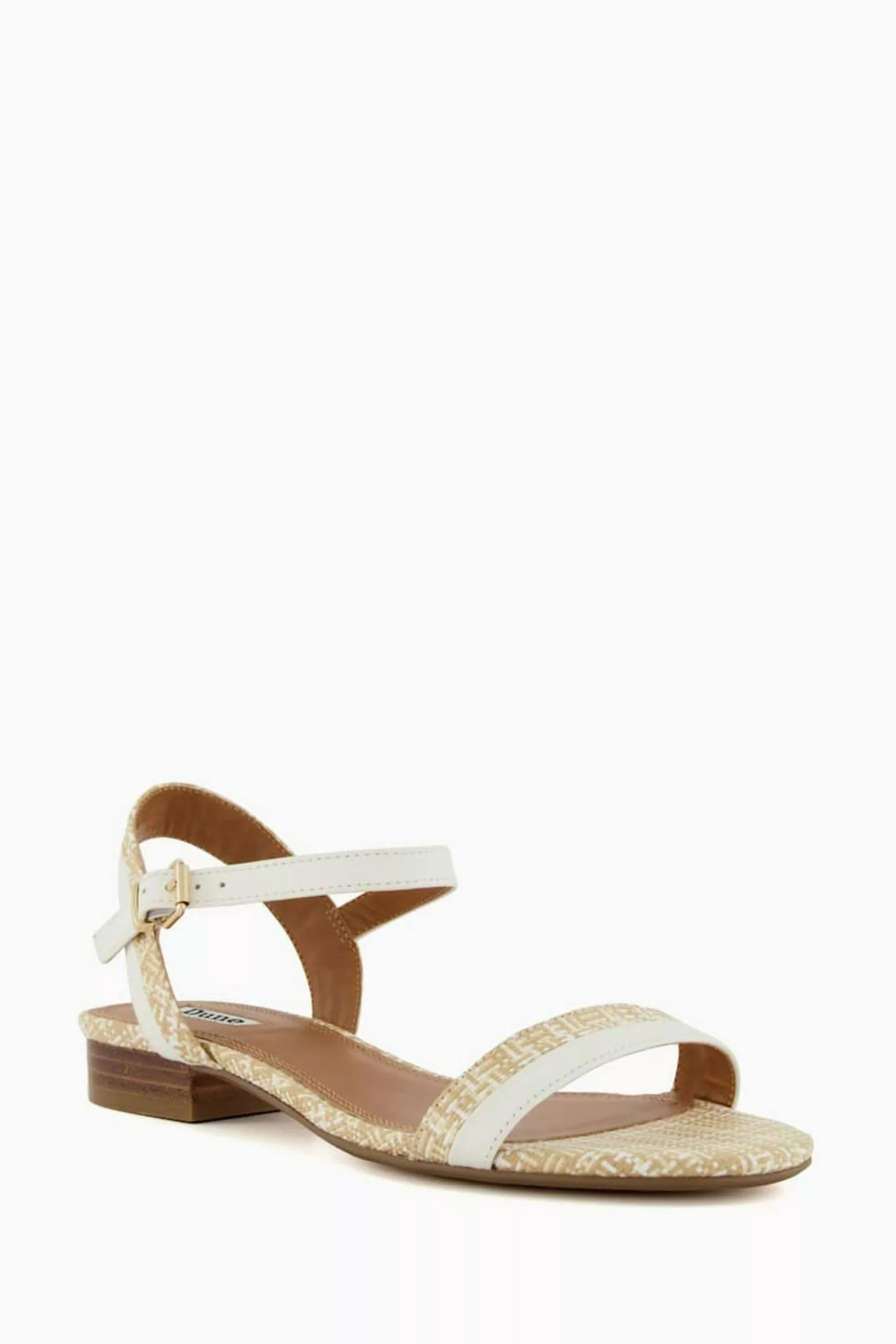Dune London White Loyalty Stacked Low Block Sandals 4 Dune London White Loyalty Stacked Low Block Sandals - Image 2