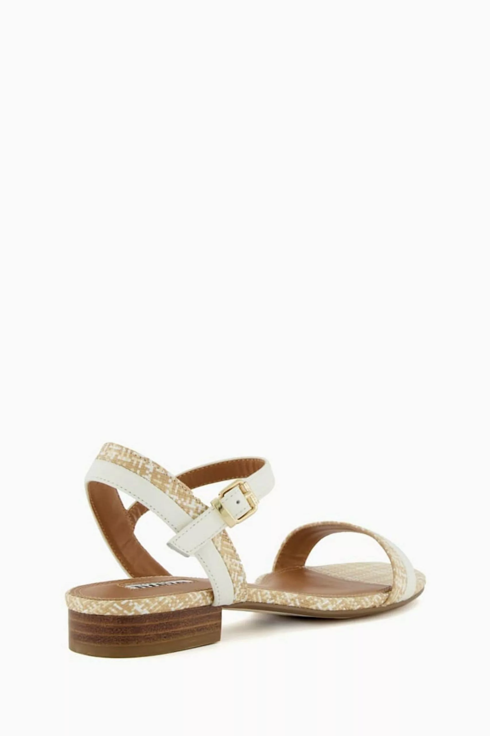 Dune London White Loyalty Stacked Low Block Sandals 5 Dune London White Loyalty Stacked Low Block Sandals - Image 3