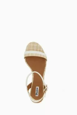 Dune London White Loyalty Stacked Low Block Sandals 9 Dune London White Loyalty Stacked Low Block Sandals -Style Sole Zone 626675s4