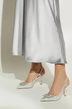 Dune London Silver Create Crystal DD Open Courts -Style Sole Zone 676617s5