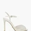 Dune London Cream Masque Pearl And Crystal Sandals -Style Sole Zone 676785s