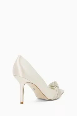 Dune London Cream Beauties Crystal Knot Courts -Style Sole Zone 684126s3