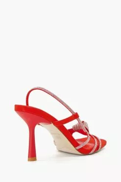 Dune London Orange Meta Sprayed Crystal Heel Sandals -Style Sole Zone 685287s3