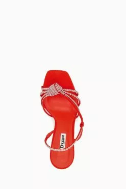 Dune London Orange Meta Sprayed Crystal Heel Sandals -Style Sole Zone 685287s4