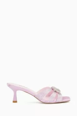 Dune London Pink Manor Diamante DD Crystal Mules