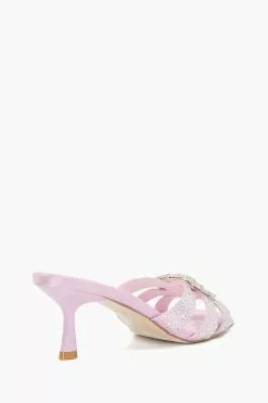 Dune London Pink Manor Diamante DD Crystal Mules -Style Sole Zone 685952s3