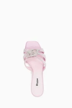 Dune London Pink Manor Diamante DD Crystal Mules -Style Sole Zone 685952s4