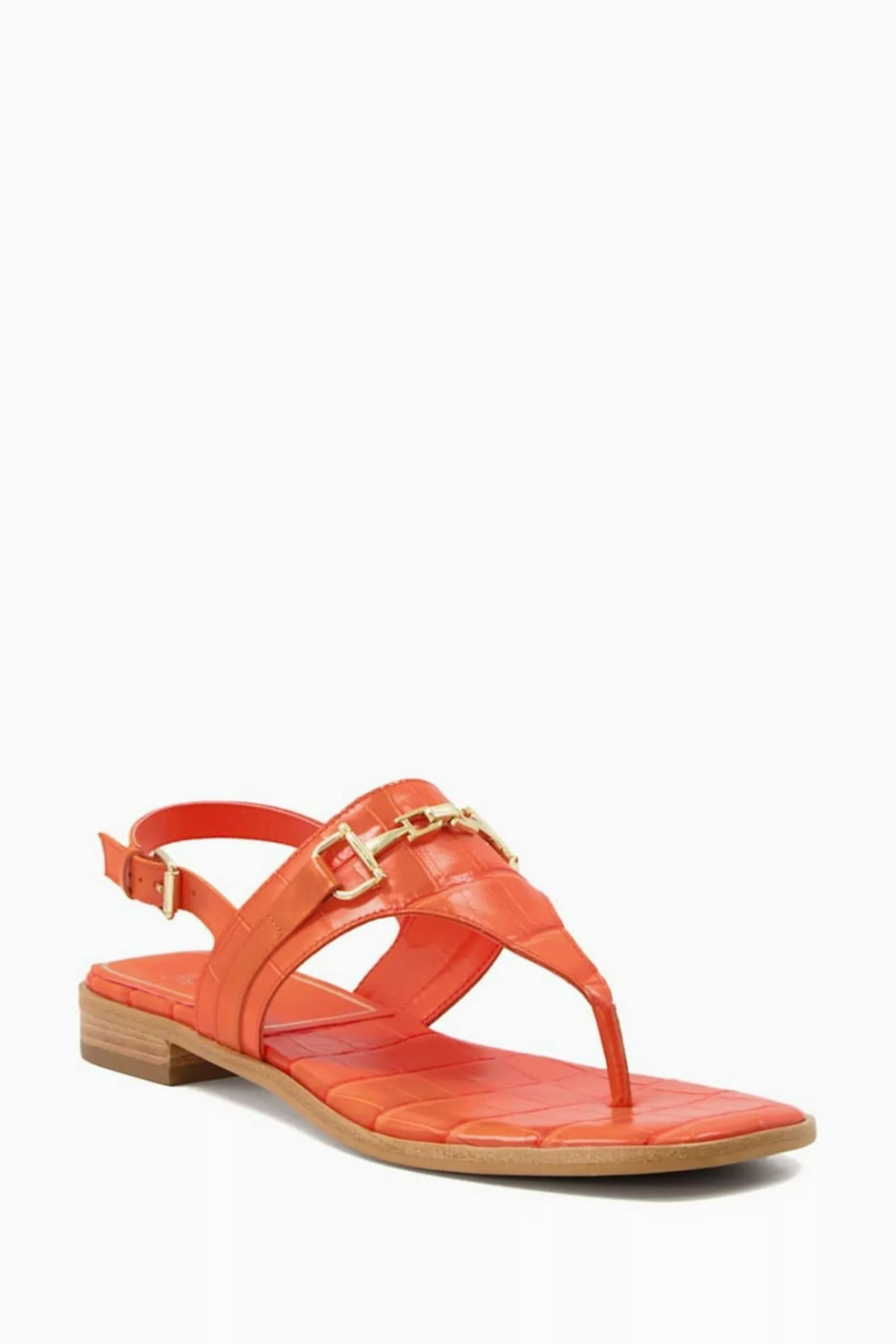 Dune London Orange Lexley Toe Post Snaffle Sandals 4 Dune London Orange Lexley Toe Post Snaffle Sandals - Image 2