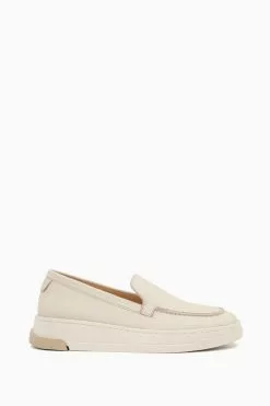 Dune London Generate White Flatform Slip-Ons