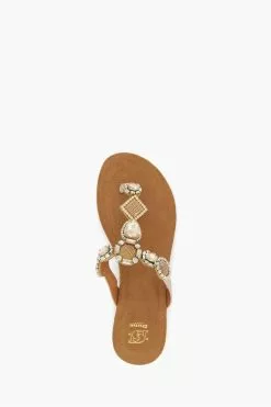 Dune London Louise Jewel Toe Post Sandals -Style Sole Zone 786908s4