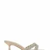 Dune London Natural Metallic Double Diamante Plait Heels -Style Sole Zone 815854s