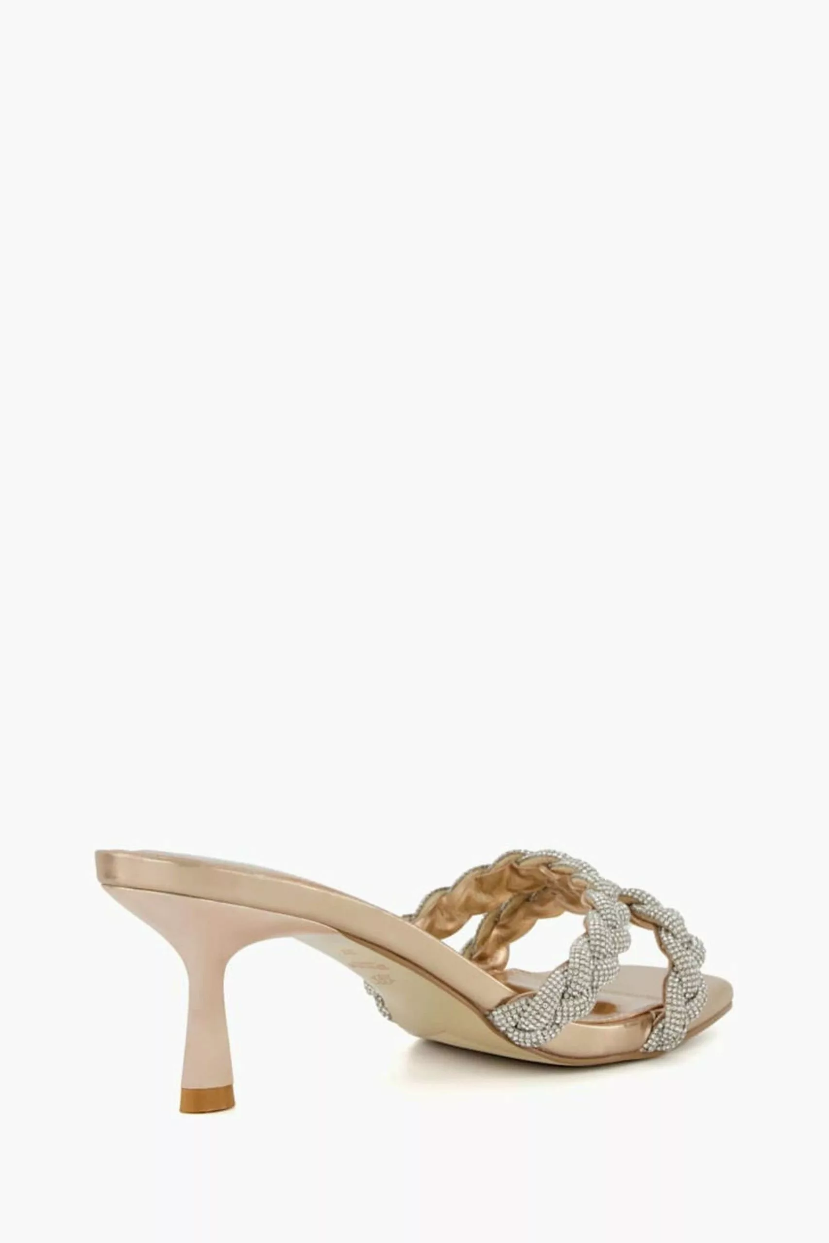 Dune London Natural Metallic Double Diamante Plait Heels 12 Dune London Natural Metallic Double Diamante Plait Heels - Image 10