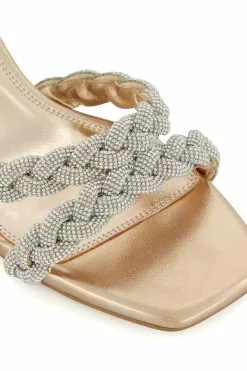 Dune London Natural Metallic Double Diamante Plait Heels 16 Dune London Natural Metallic Double Diamante Plait Heels -Style Sole Zone 815854s5