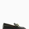 Dune London Glimpse Chunky Chain Block Heel Black Shoes