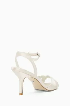 Dune London Cream Mirabella Cross Strap Sandals -Style Sole Zone 866995s3