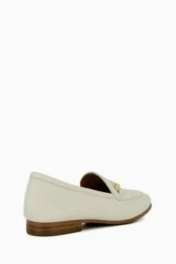 Dune London White Grandeur Snaffle Slim Sole Loafers -Style Sole Zone 940386s3