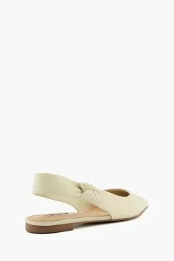 Dune London Cream Heighten Twist Knot Slingback Sandals -Style Sole Zone 965646s3