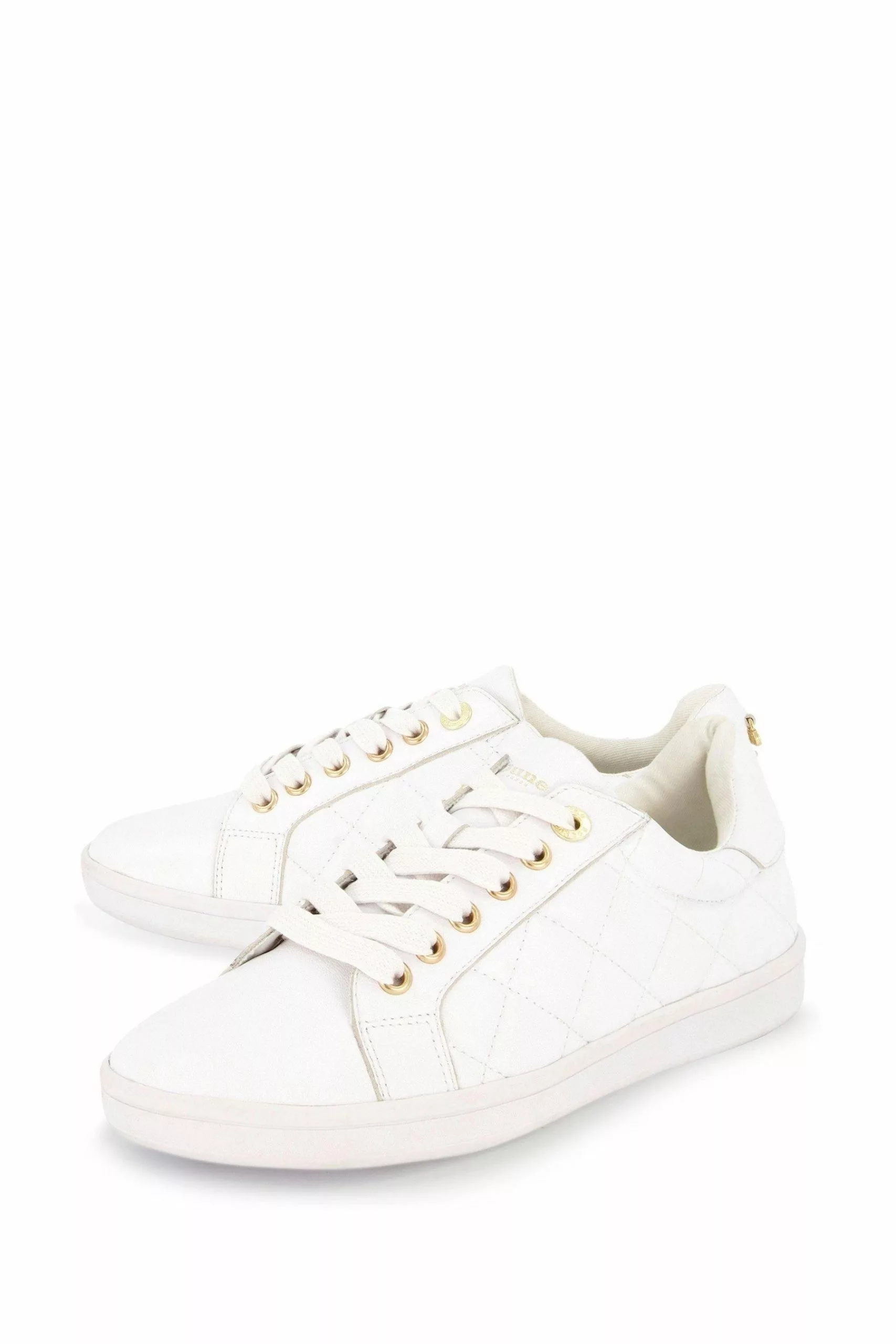 Dune London White Excited Quilted Trainers 4 Dune London White Excited Quilted Trainers - Image 2