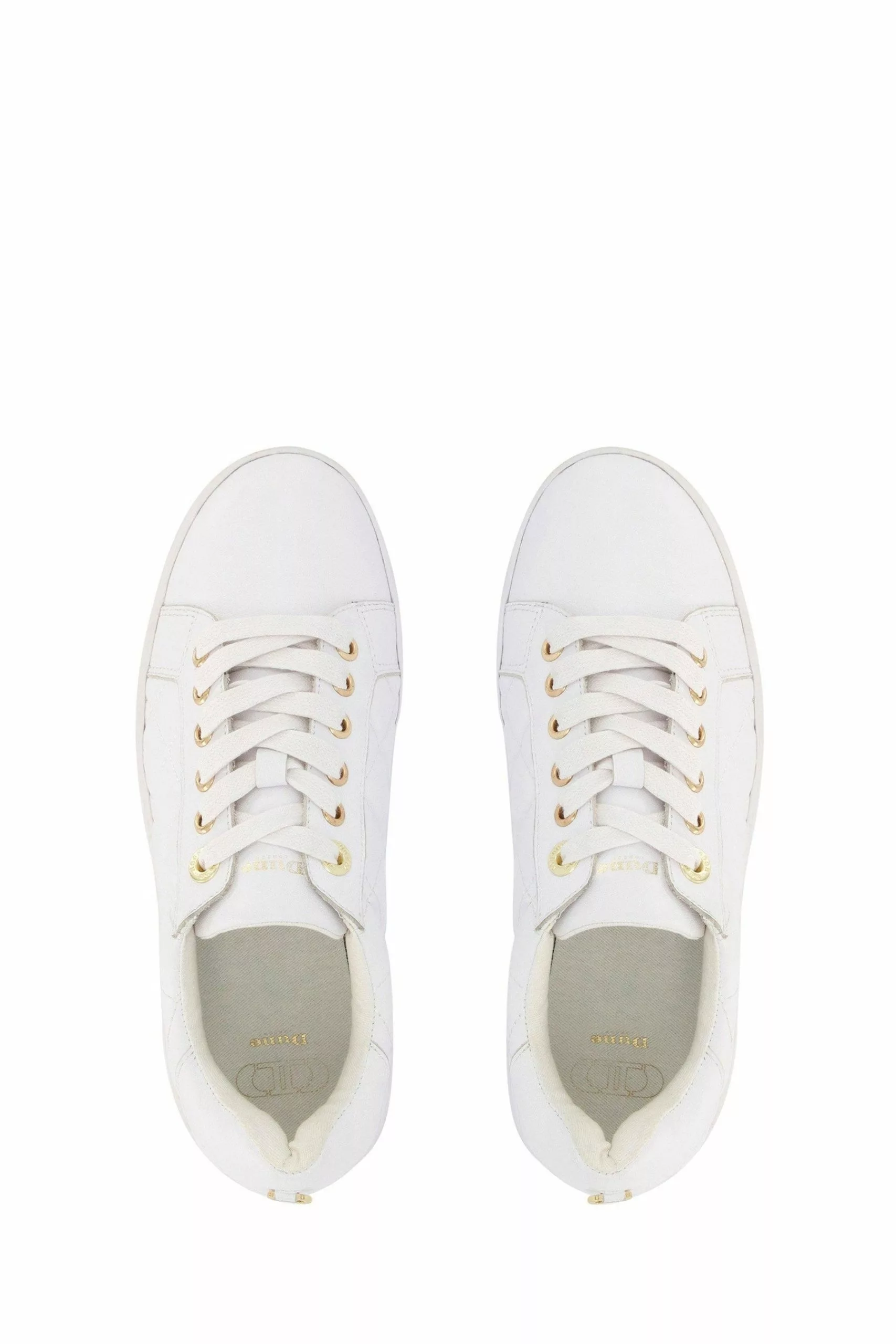 Dune London White Excited Quilted Trainers 5 Dune London White Excited Quilted Trainers - Image 3