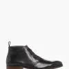 Dune London Black Marvinn Smart Chukka Lace-Up Boots -Style Sole Zone A13234s