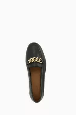 Dune London Wide Fit Goldsmith Black Loafers -Style Sole Zone A81034s4
