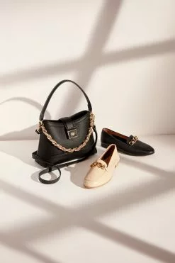 Dune London Wide Fit Goldsmith Black Loafers -Style Sole Zone A81034s6