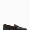 Dune London Black Wide Fit Grandeur Snaffle Slim Sole Loafers