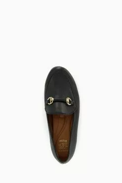 Dune London Black Wide Fit Grandeur Snaffle Slim Sole Loafers -Style Sole Zone A81071s4