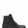 Dune London Cromford Plain Toe Stitch Black Deta Boots -Style Sole Zone C06977s