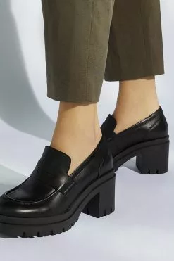 Dune London Grounded Block Heel Penny Black Loafers 13 Dune London Grounded Block Heel Penny Black Loafers -Style Sole Zone C19099s6
