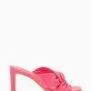 Dune London Pink Magnet Twist Knot Mules -Style Sole Zone C24571s