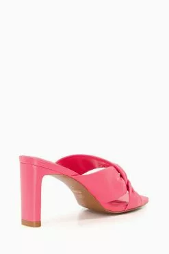 Dune London Pink Magnet Twist Knot Mules -Style Sole Zone C24571s3