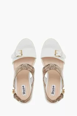 Dune London Kendyl Leather Wedge Sandals -Style Sole Zone C29093s3