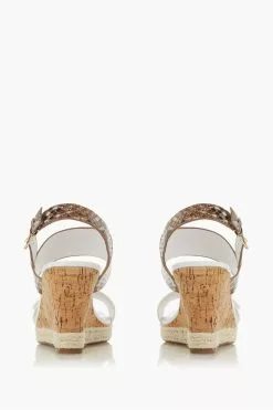 Dune London Kendyl Leather Wedge Sandals -Style Sole Zone C29093s4