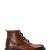 Dune London Crainey Grain Plain Toe Brown Boots