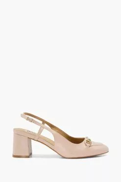 Dune London Wide Fit Nude Cassie Snaffle Open Court Shoes