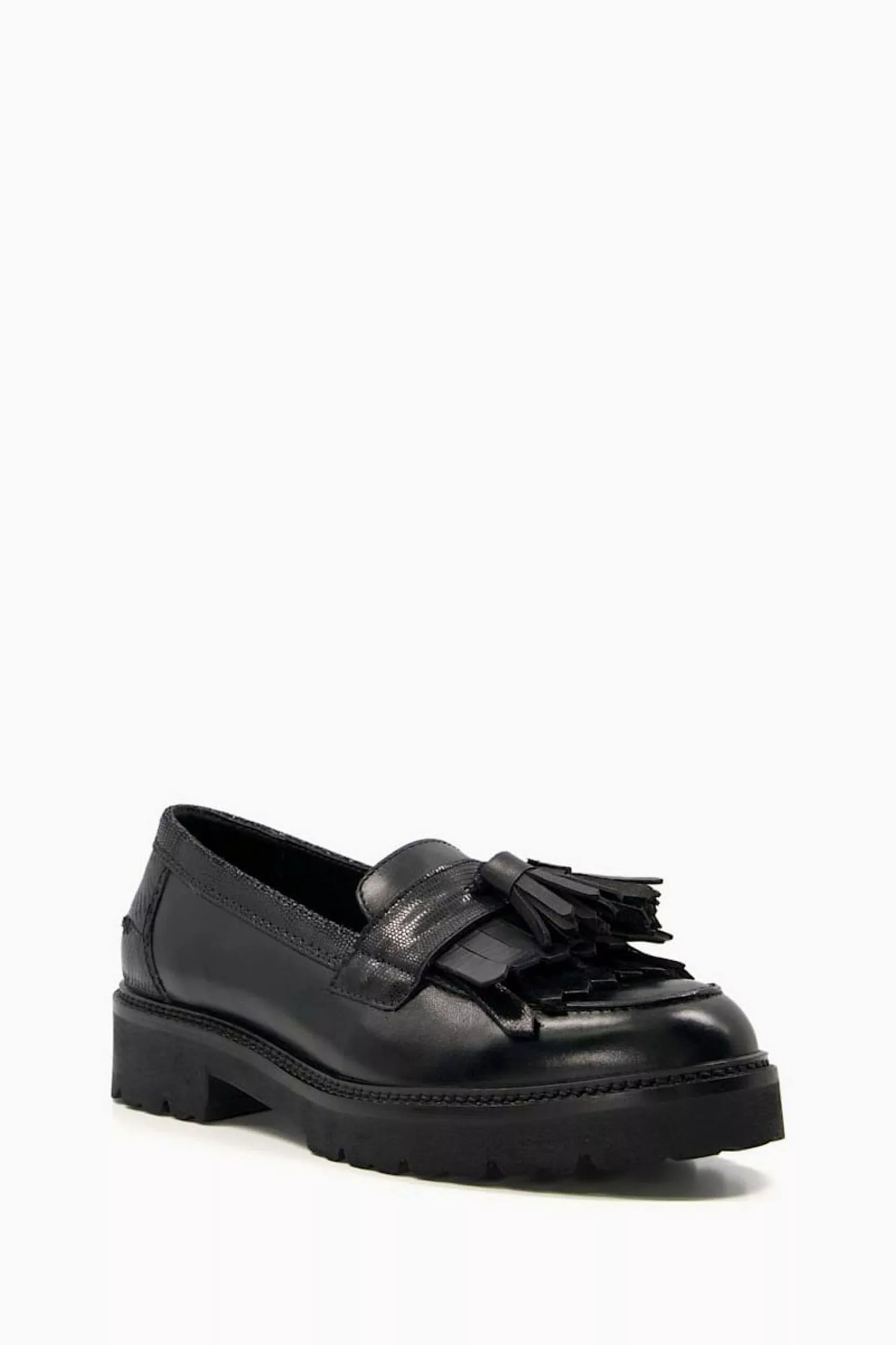 Dune London Guardian Black Kilted Tassel Eva Loa Shoes 4 Dune London Guardian Black Kilted Tassel Eva Loa Shoes - Image 2