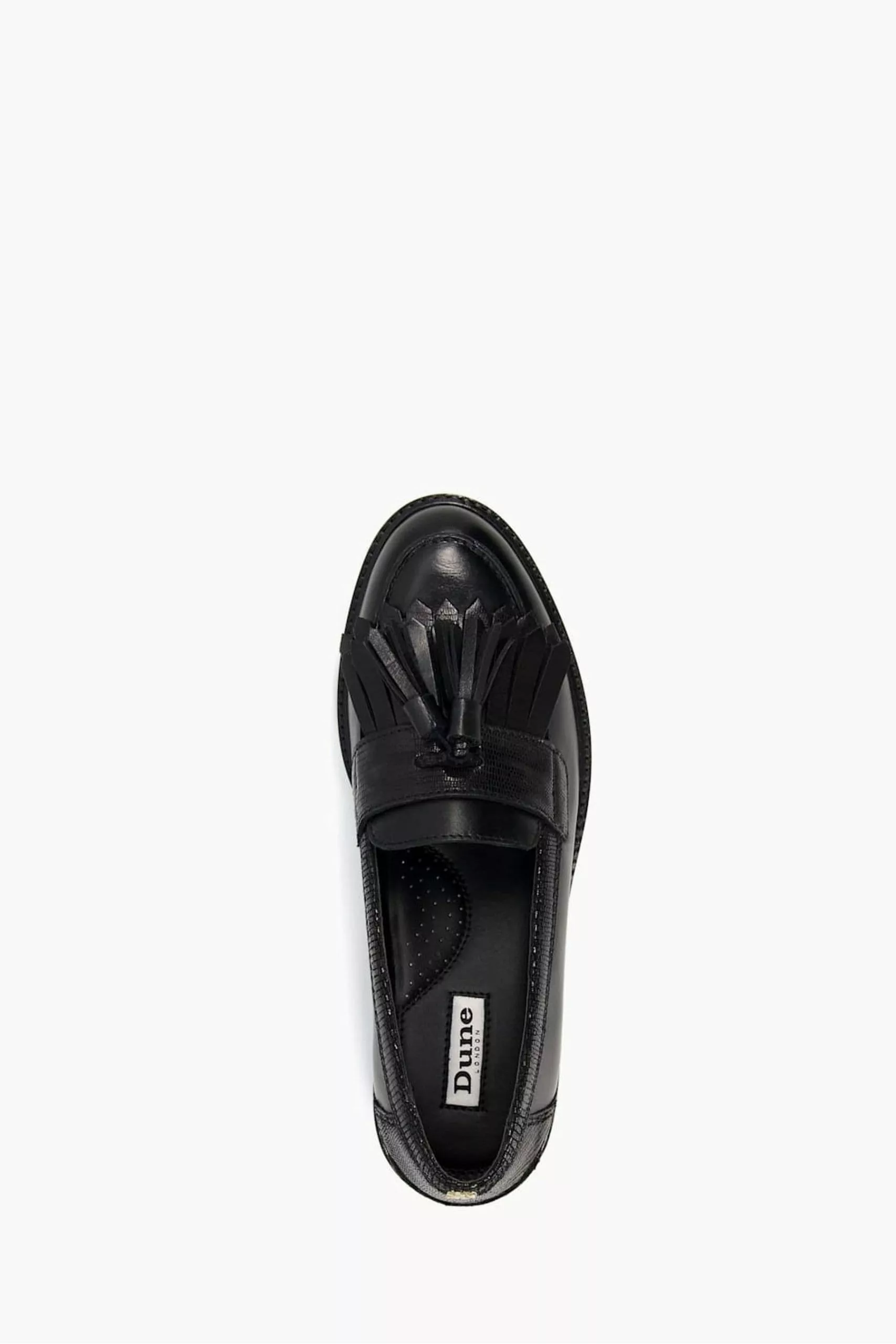 Dune London Guardian Black Kilted Tassel Eva Loa Shoes 6 Dune London Guardian Black Kilted Tassel Eva Loa Shoes - Image 4