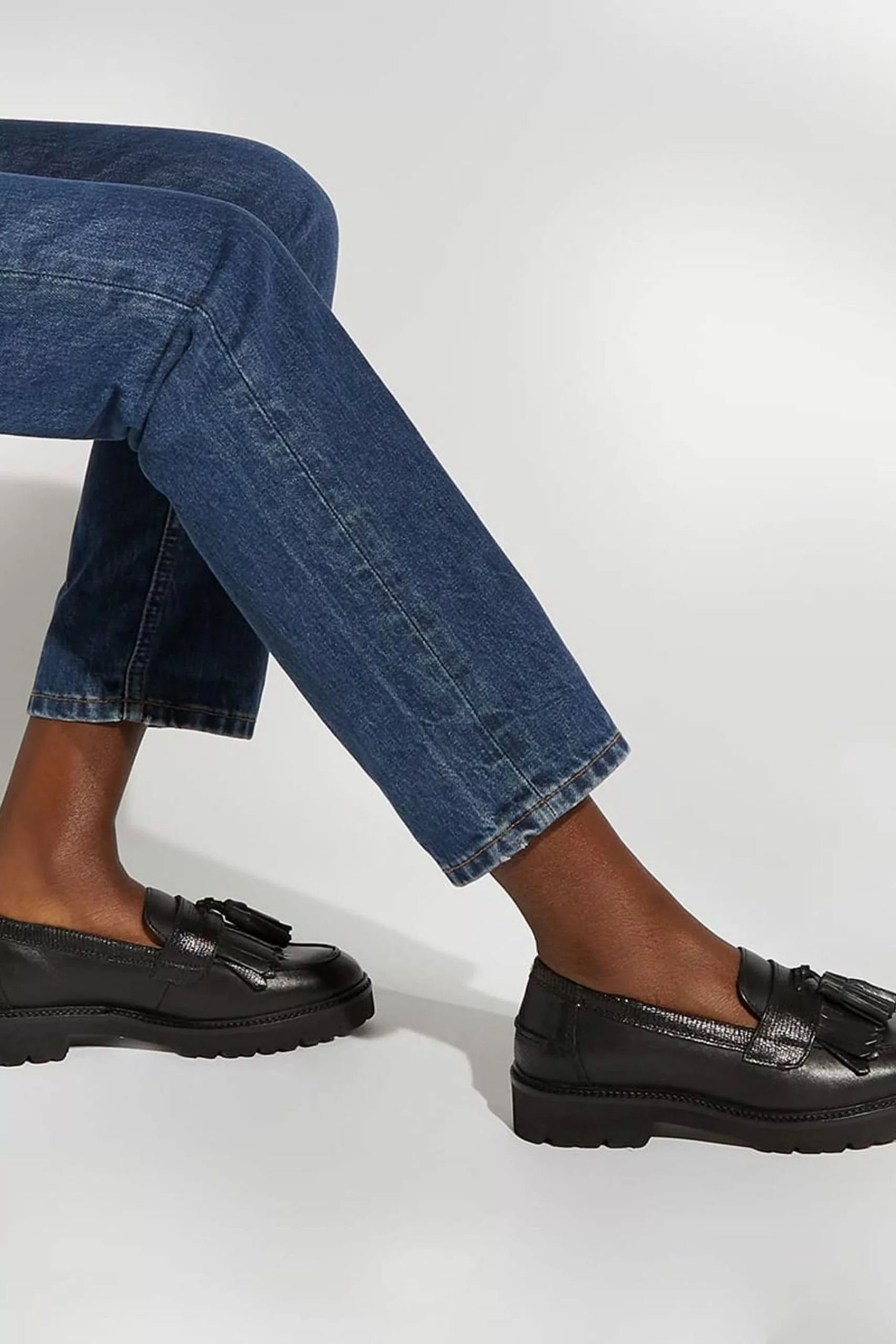 Dune London Guardian Black Kilted Tassel Eva Loa Shoes 7 Dune London Guardian Black Kilted Tassel Eva Loa Shoes - Image 5