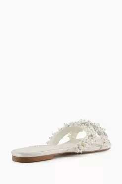 Dune London Natural Newlyweds Pearl Detail Sandals -Style Sole Zone C54177s3