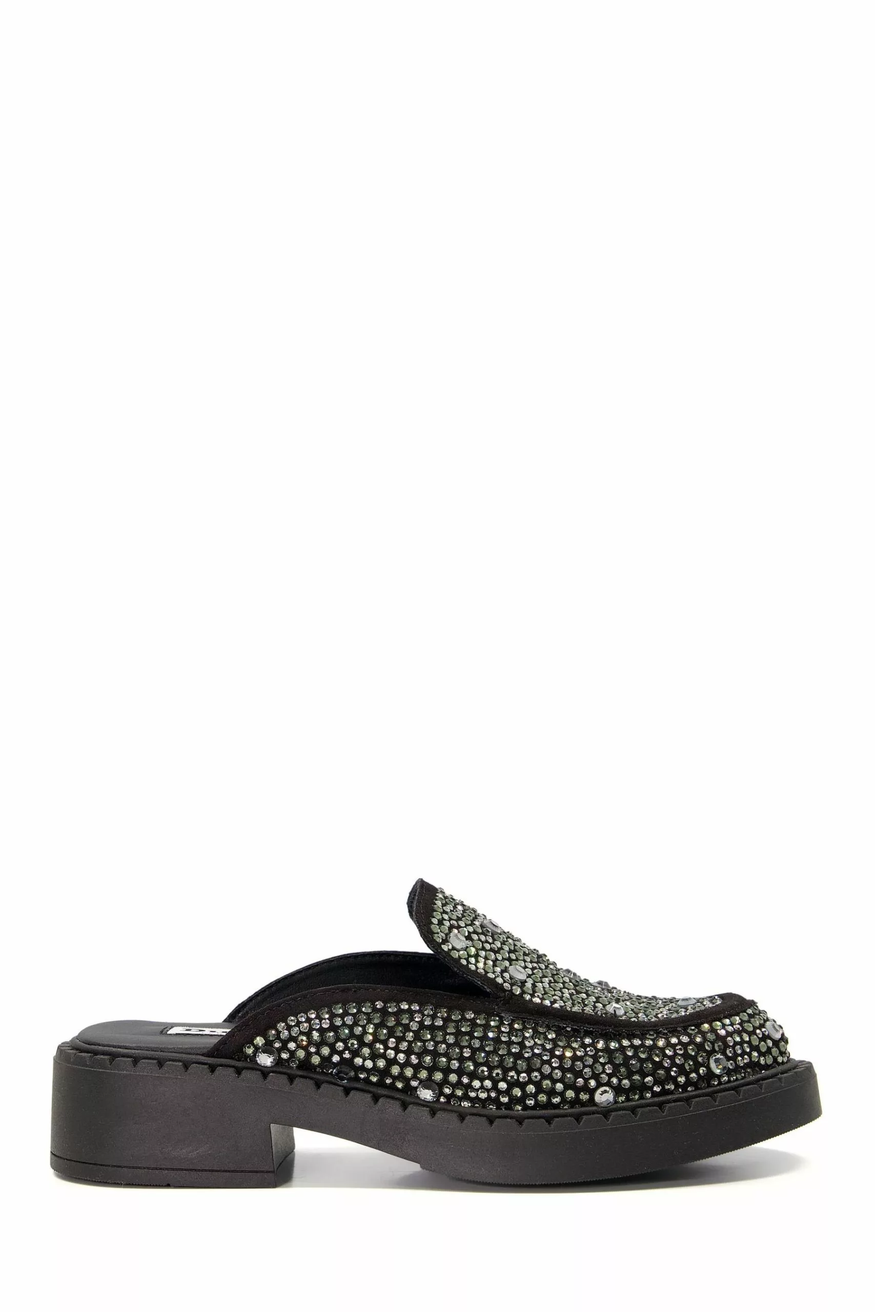 Dune London Galaktic Backless Hotfix Embellished Black Loafers 3 Dune London Galaktic Backless Hotfix Embellished Black Loafers