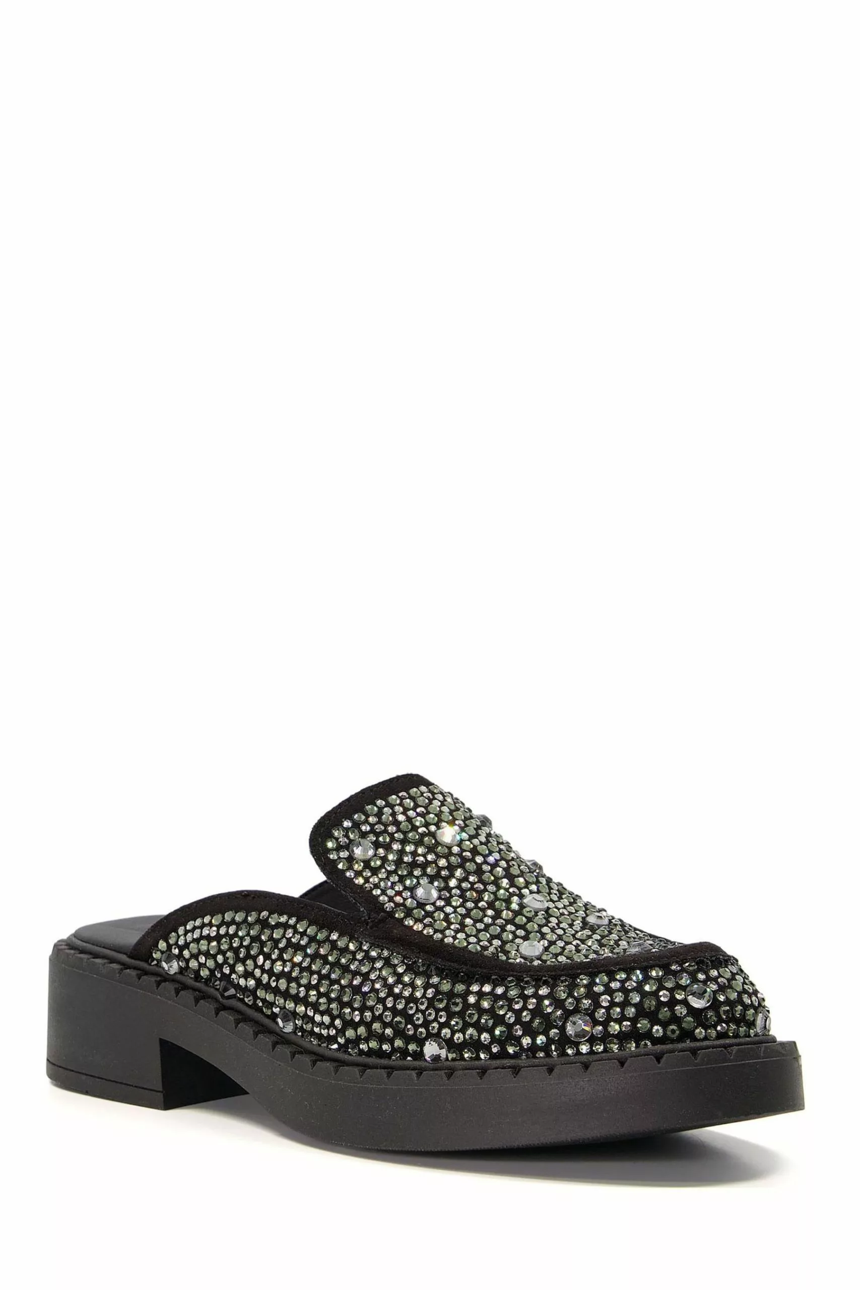 Dune London Galaktic Backless Hotfix Embellished Black Loafers 4 Dune London Galaktic Backless Hotfix Embellished Black Loafers - Image 2
