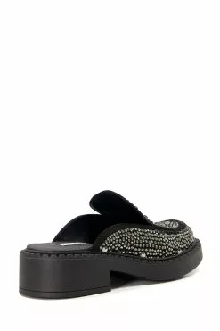 Dune London Galaktic Backless Hotfix Embellished Black Loafers 9 Dune London Galaktic Backless Hotfix Embellished Black Loafers -Style Sole Zone C60935s3