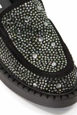 Dune London Galaktic Backless Hotfix Embellished Black Loafers 11 Dune London Galaktic Backless Hotfix Embellished Black Loafers -Style Sole Zone C60935s5