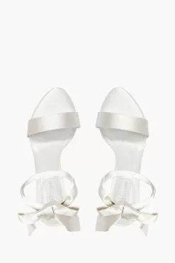 Dune London White Mirelle Satin Ribbon Tie Sandals 9 Dune London White Mirelle Satin Ribbon Tie Sandals -Style Sole Zone C66336s3